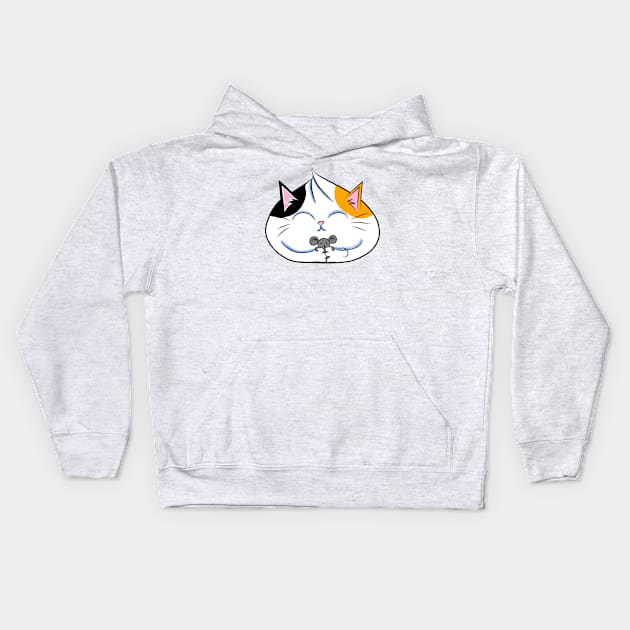 Cat & Mouse Dumpling Kids Hoodie by JECreate